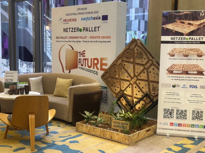 NetZero Pallet đặt mục tiêu mở rộng mạng lưới xuất khẩu toàn cầu 23 Cac san pham cua NetZero Pallet trung bay tai su kien trien lam. Anh AirX Carbon